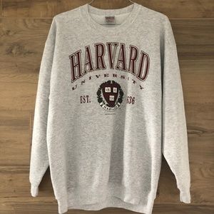 Vintage Harvard University Gray Heathered Sweater